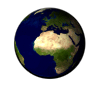Spinning globe animation in Little House of Kebobs header